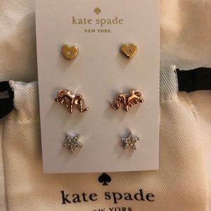 NWT Kate Spade Trio Stud Set